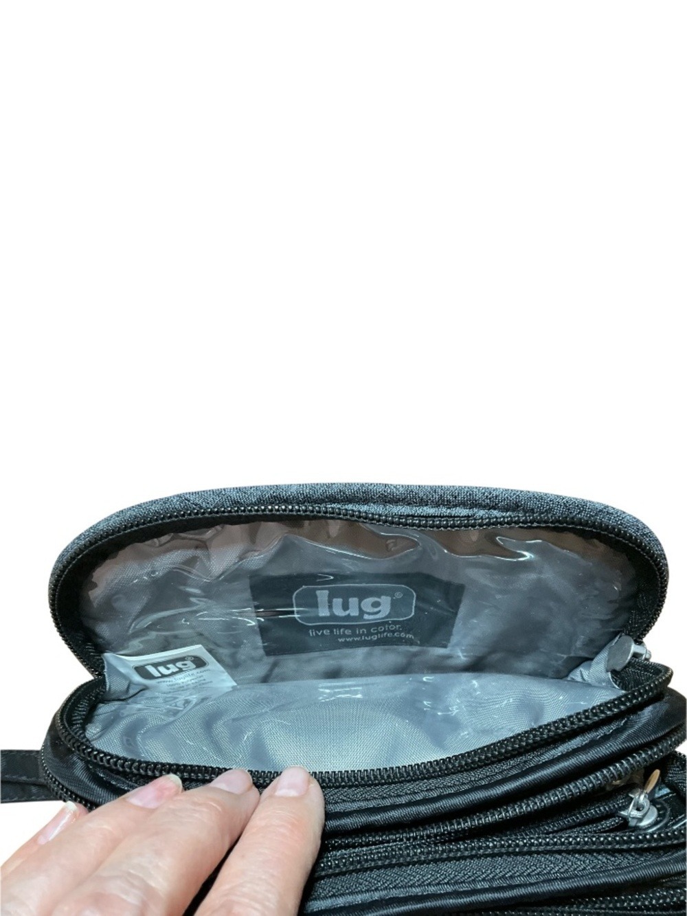 LUG Travel FLIPPER Jewelry Clutch Organizer Case Holder in FOG GREY Wristlet - Picture 5 of 10